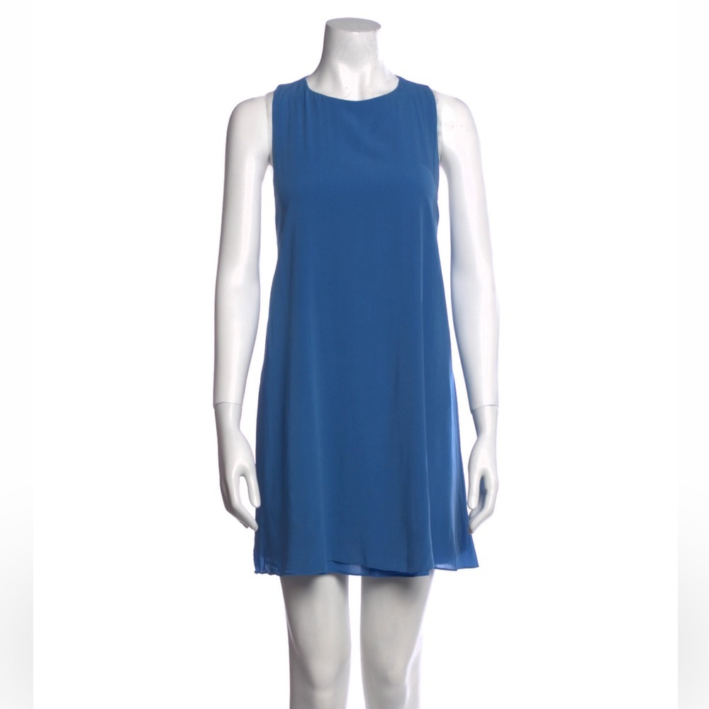Alice & Olivia Blue Silk Mini Dress